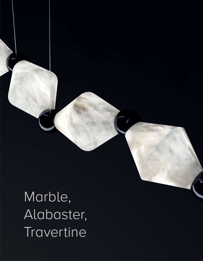 Marble, Alabaster, and Travertine Lights